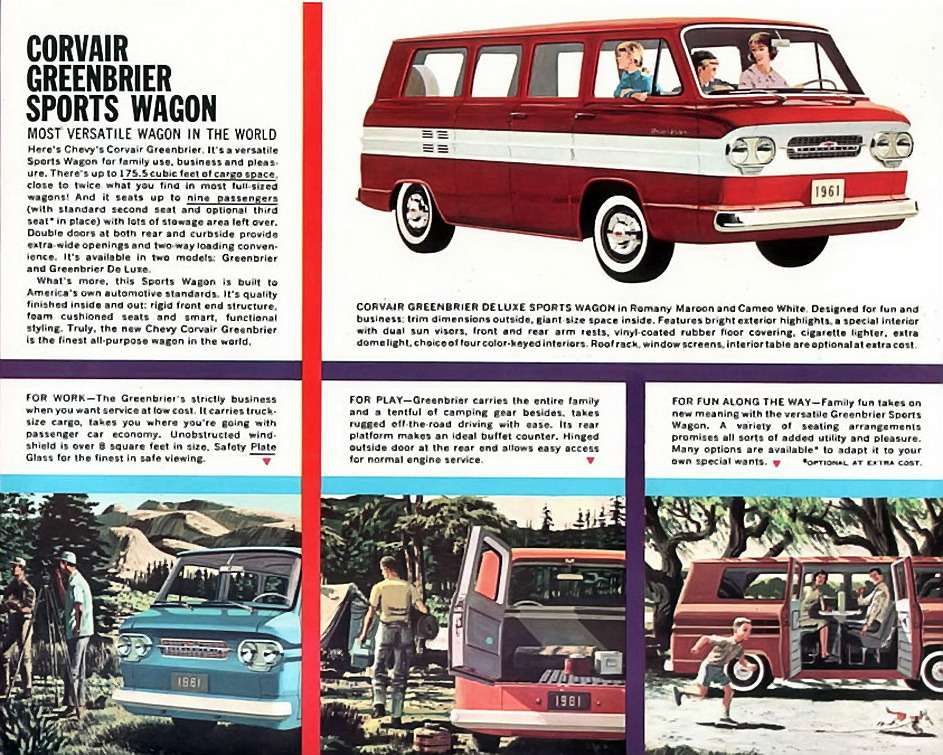 Микроавтобус (в американской классификации — van), выпускавшийся корпорацией General Motors на базе скандально известного Chevrolet Corvair в 1961-1965 годах. Заднемоторная компоновка позволила спланировать салон более рационально