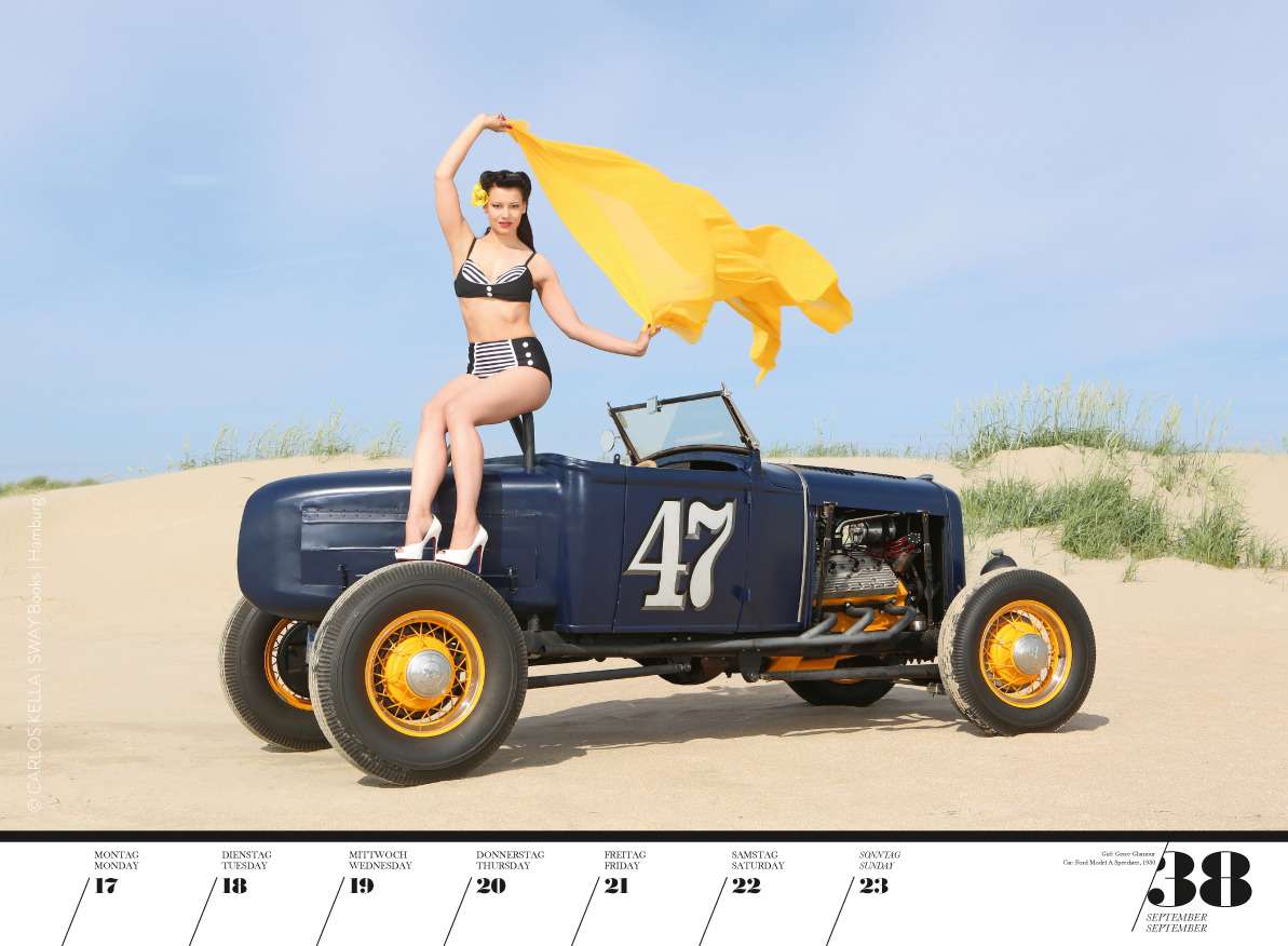 Юбилейный пин-ап календарь: девушки и легендарные машины — фото 798223