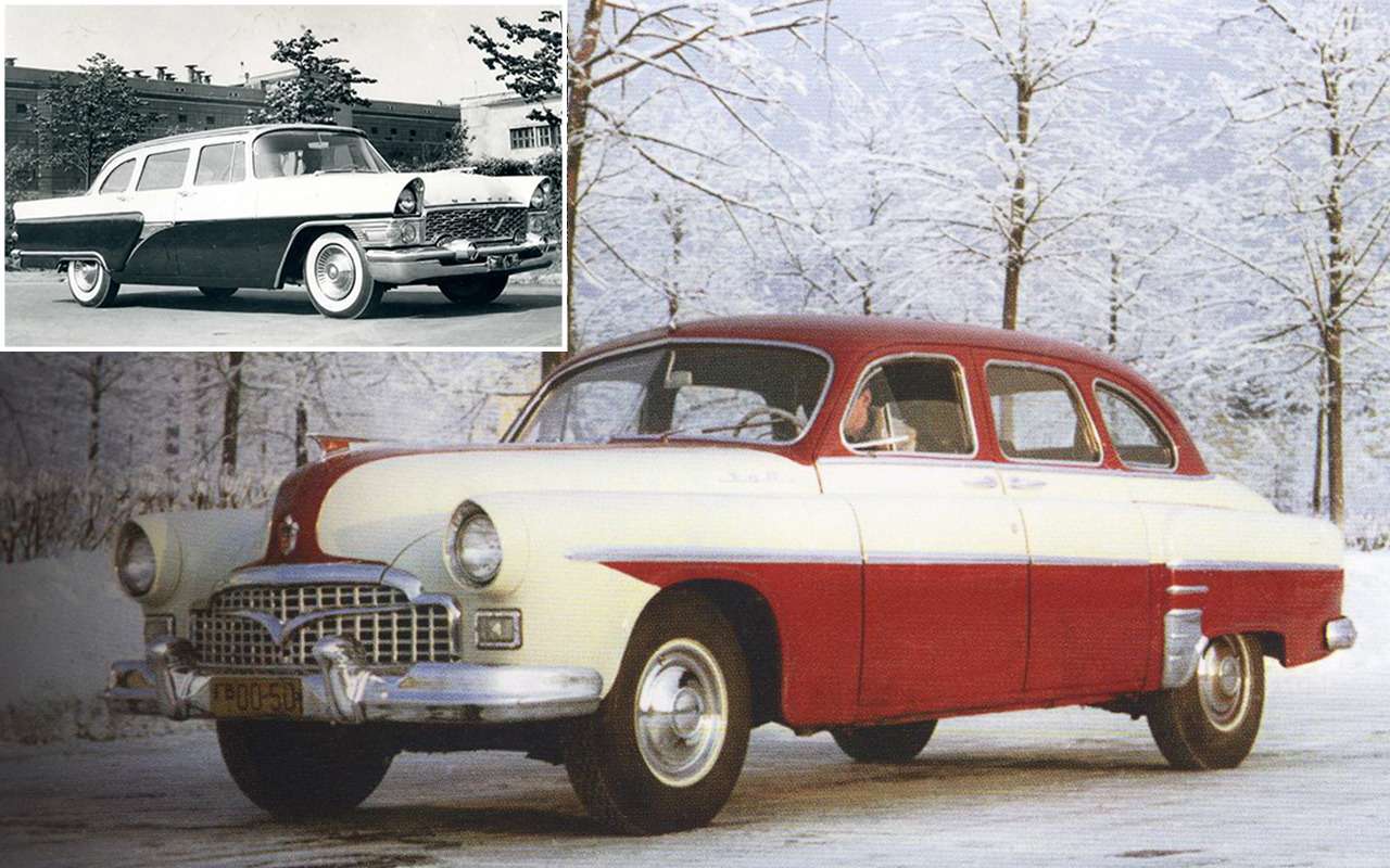 Создание ГАЗ-13 Чайки начиналось в 1956-м… с попытки соорудить рестайлинговый ГАЗ-12 ЗИМ с иной решеткой радиатора, утопленными фарами и молдингами. Идею вовремя признали бесперспективной, в итоге в 1959-м появился совсем иной автомобиль.