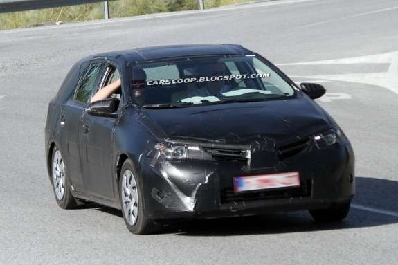 New Toyota Auris Estate test prototype side-front view