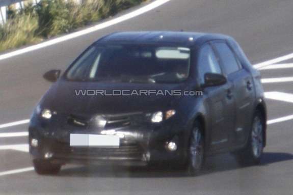 New Toyota Corolla hatchack test prototype side-front view