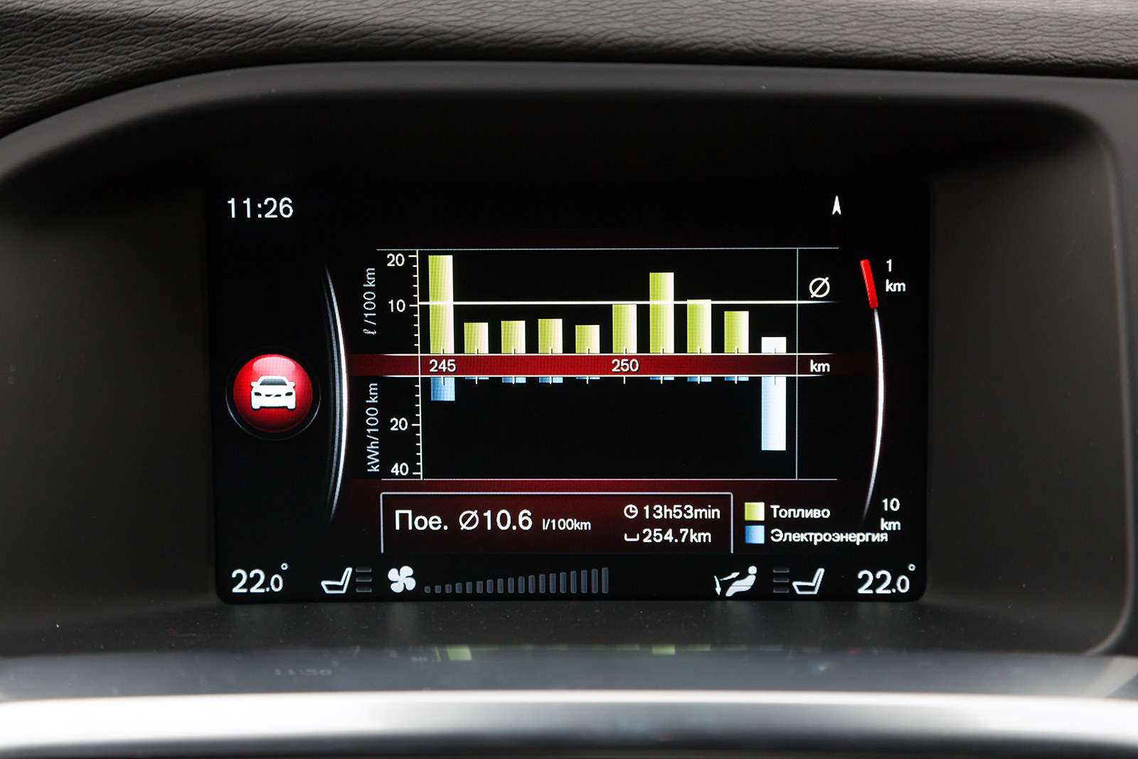 Volvo V60 D6 Plug-In Hybrid. График задействованных режимов движения – скорее забава, чем необходимость... 