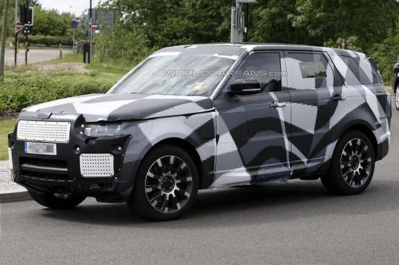 Next Land Rover Range Rover Sport test prototype side-front view