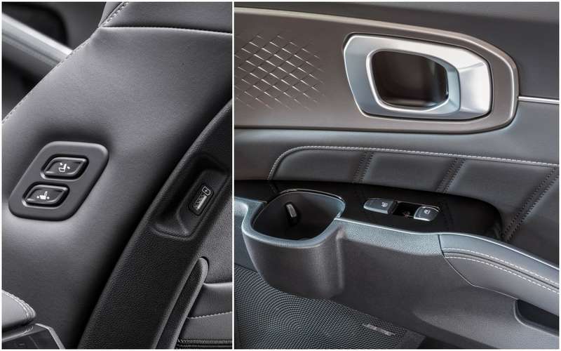 Simply Clever по-корейски: USB-зарядки в спинках передних сидений и подстаканник прямо на подлокотнике двери.