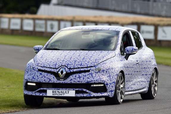 Renault Clio RS pre-production prototype side-front view