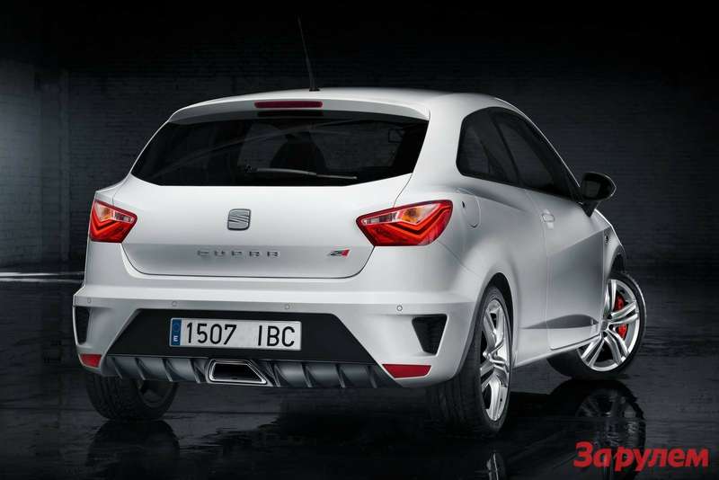 Facelifted SEAT Ibiza Cupra side-rear view