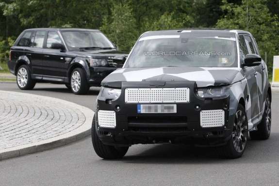 Next Land Rover Range Rover Sport test prototype front view