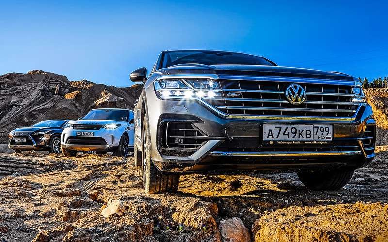 Новый VW Touareg, Land Rover Discovery и Lexus RX 350: большой тест-драйв