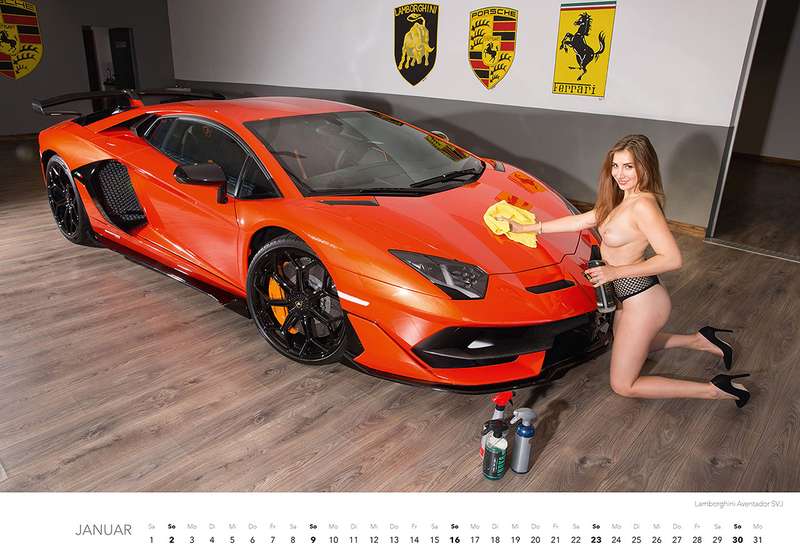Пикантная автомойка: полуодетые красотки в календаре-2022