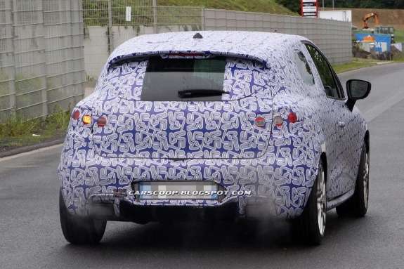 2014 Renault Clio RS test prototype rear view