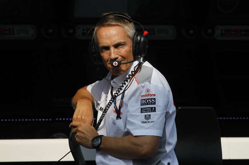 Martin Whitmarsh on the pit wall
