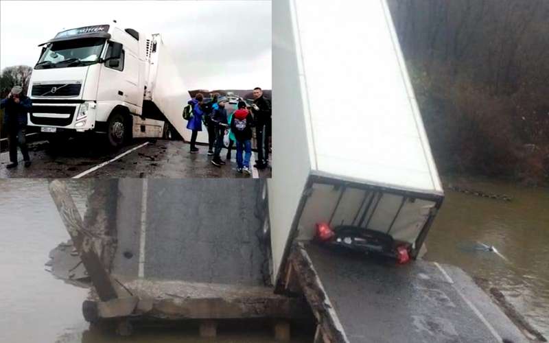 В Приморье под большегрузом рухнул автомобильный мост