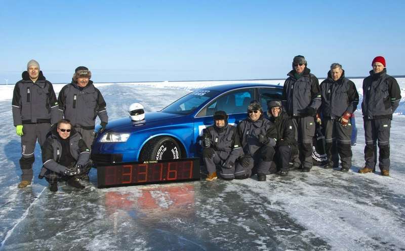 Audi RS6 установил новый рекорд скорости на льду
